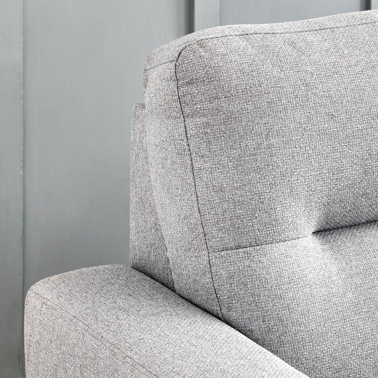 Helios Kayin Fabric 3-Seater Sofa - Grey