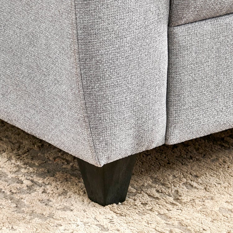 Helios Kayin Fabric 3-Seater Right Corner Sofa with Chaise - Grey