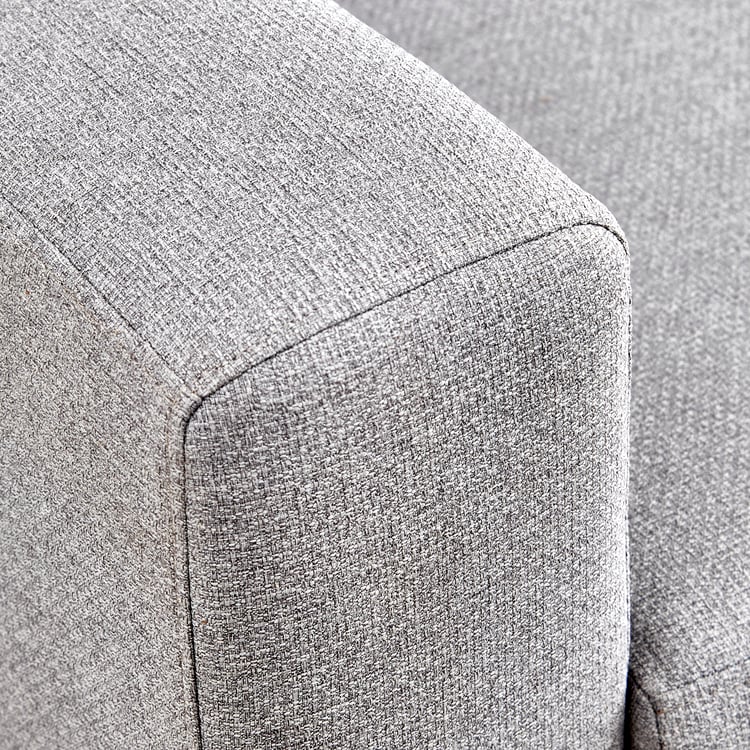 Helios Kayin Fabric 3-Seater Right Corner Sofa with Chaise - Grey