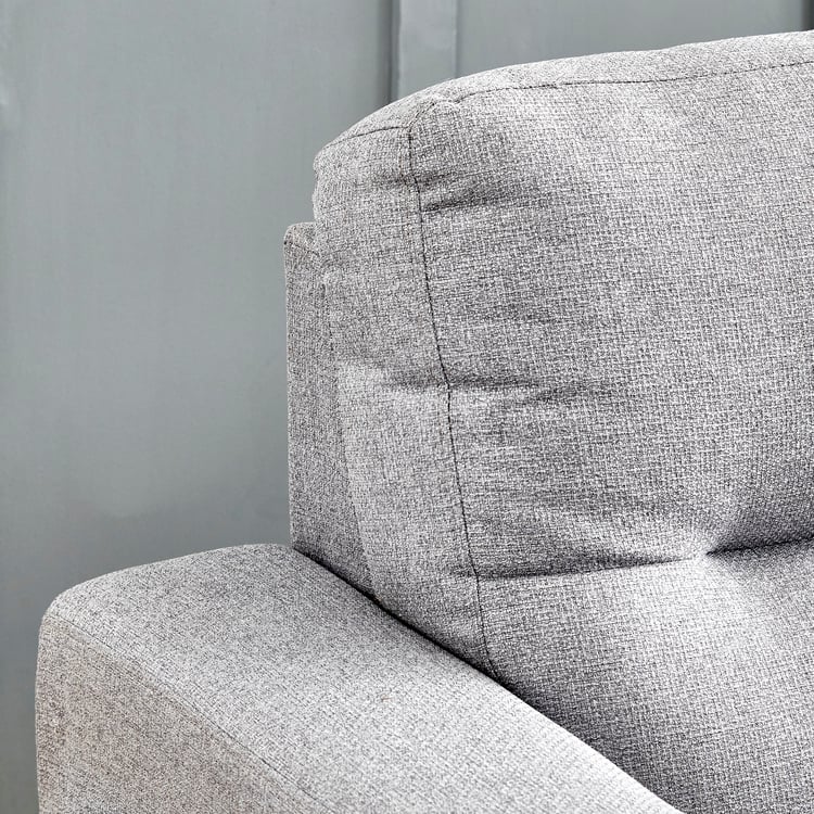 Helios Kayin Fabric 3-Seater Right Corner Sofa with Chaise - Grey