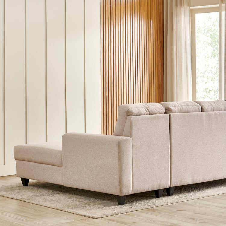Helios Kayin Fabric 3-Seater Right Corner Sofa with Chaise - Beige