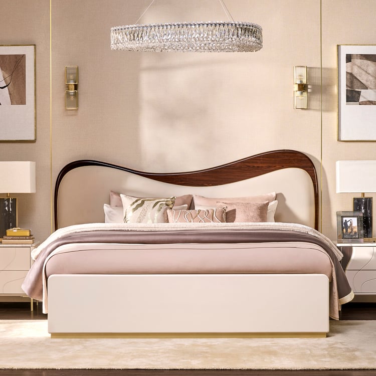 Monalisa King Bed with Hydraulic Storage - Brown