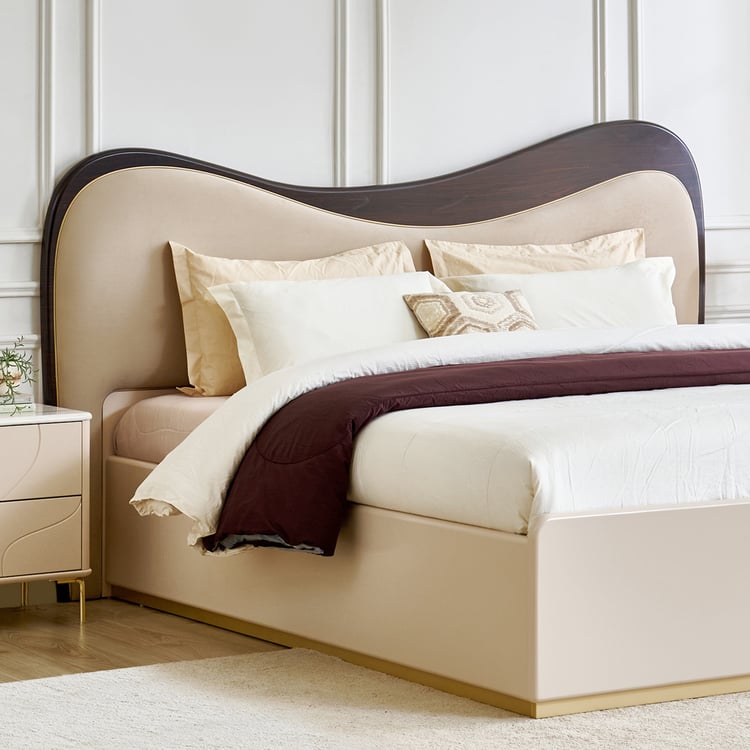 Monalisa King Bed with Hydraulic Storage - Brown