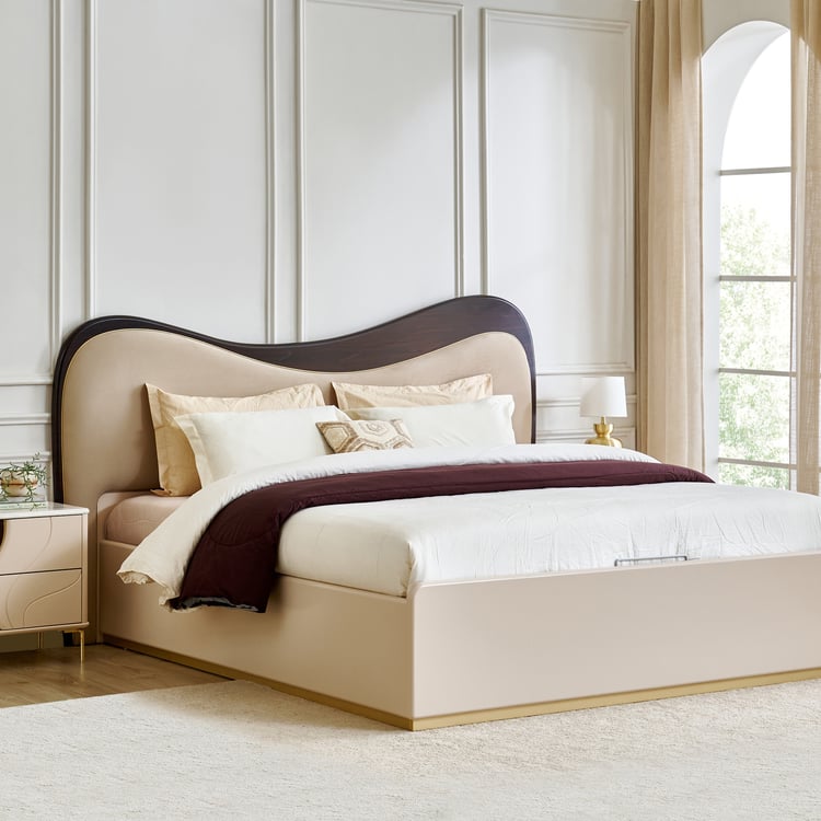 Monalisa Queen Bed with Hydraulic Storage - Brown