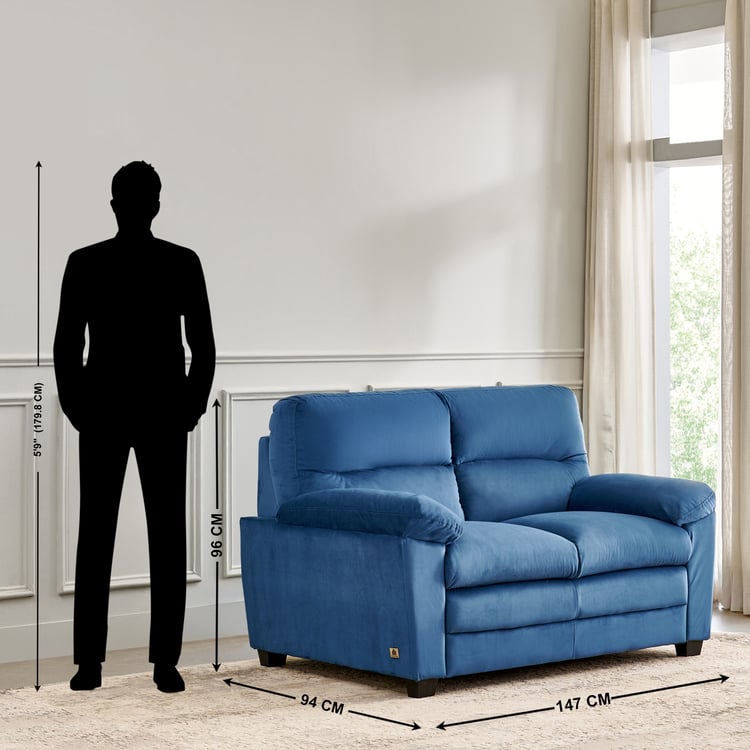 Mojo NXT Velvet 2-Seater Sofa - Blue