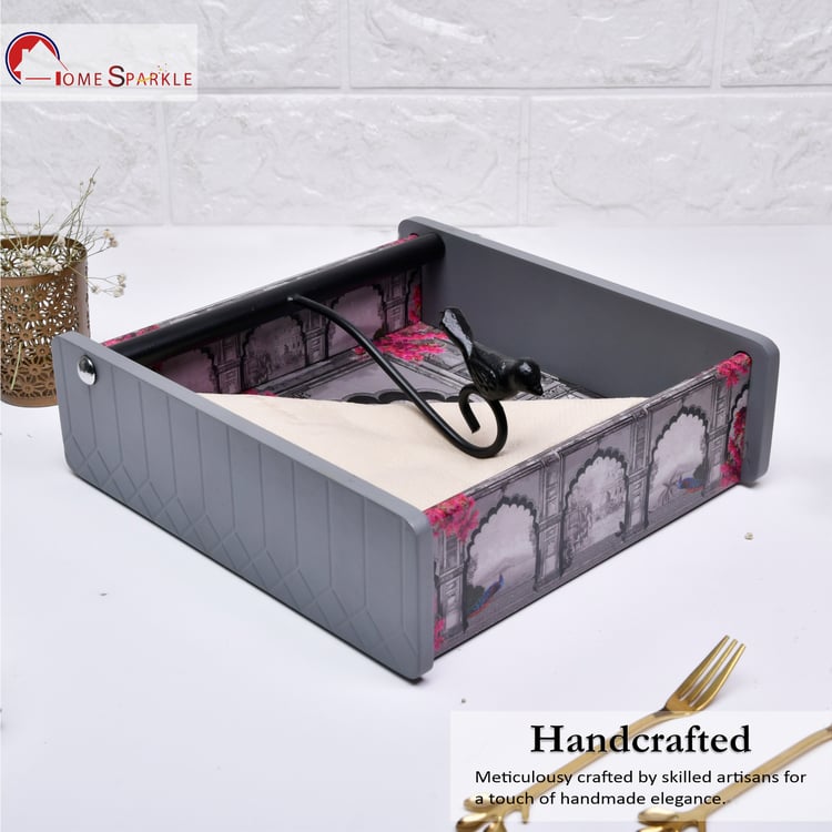 HOME SPARKLE Wooden Printed Napkin Holder