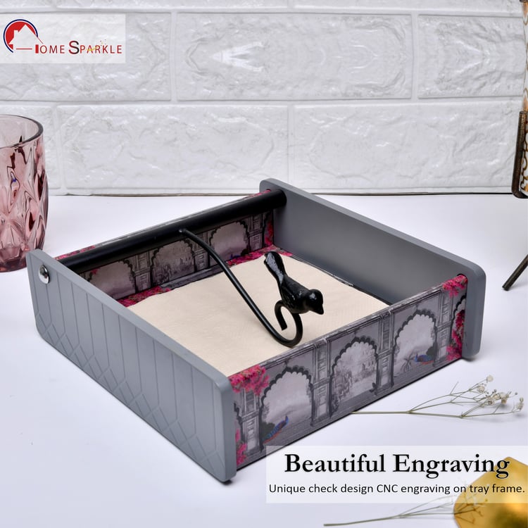 HOME SPARKLE Wooden Printed Napkin Holder