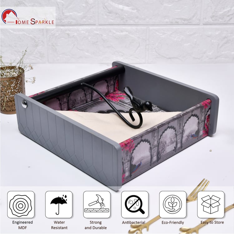 HOME SPARKLE Wooden Printed Napkin Holder