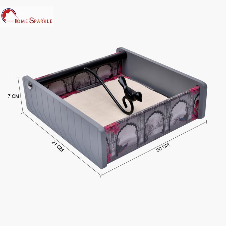 HOME SPARKLE Wooden Printed Napkin Holder