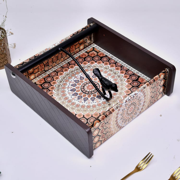 HOME SPARKLE Wooden Printed Napkin Holder