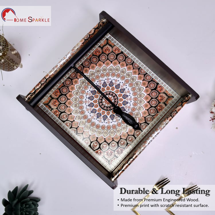 HOME SPARKLE Wooden Printed Napkin Holder