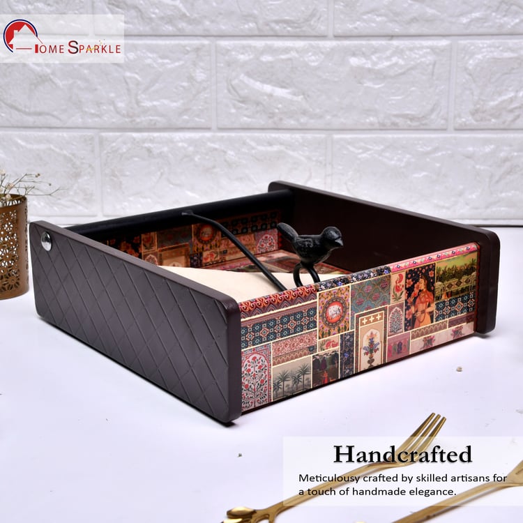 HOME SPARKLE Wooden Printed Napkin Holder