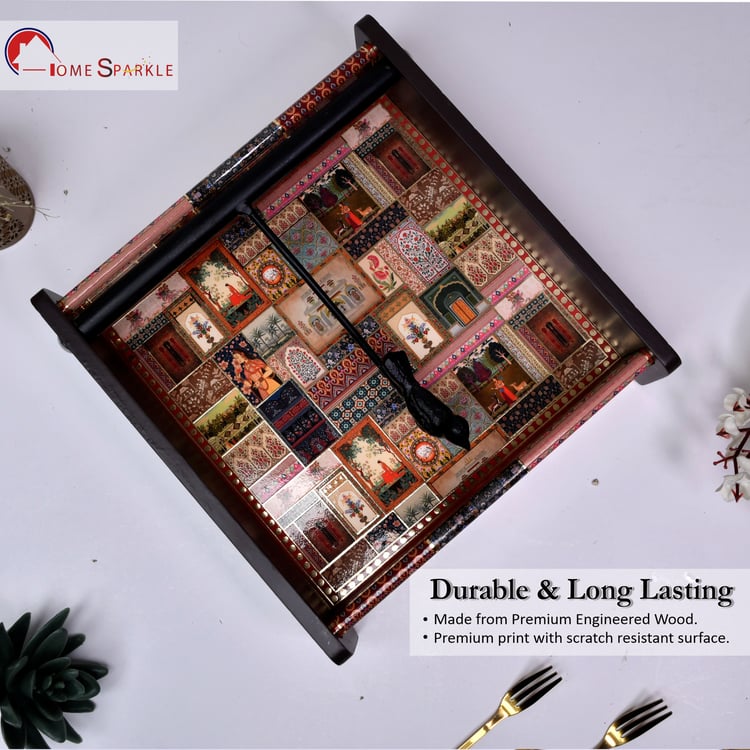 HOME SPARKLE Wooden Printed Napkin Holder