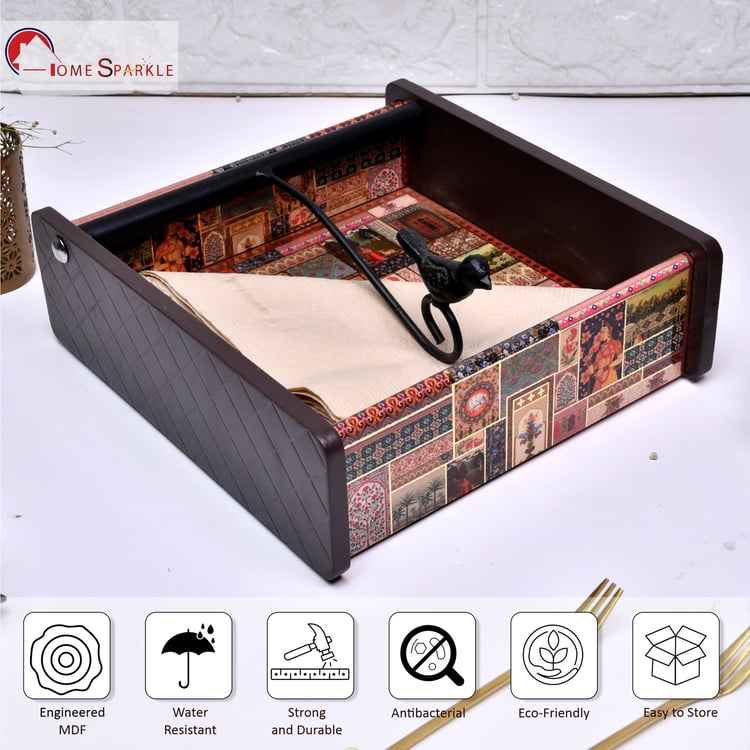 HOME SPARKLE Wooden Printed Napkin Holder