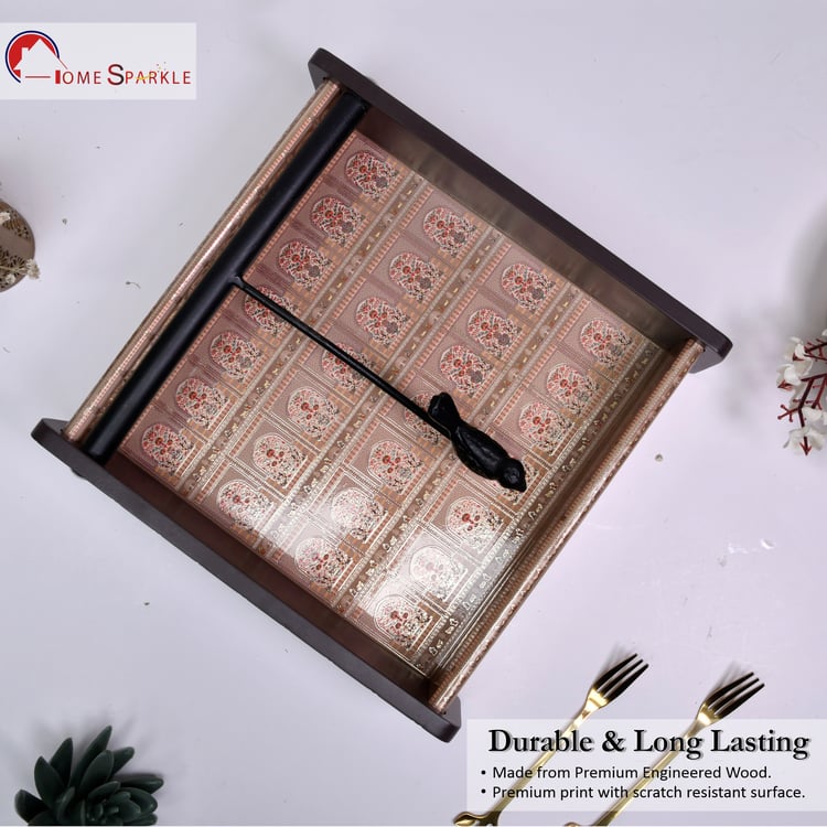 HOME SPARKLE Wooden Printed Napkin Holder