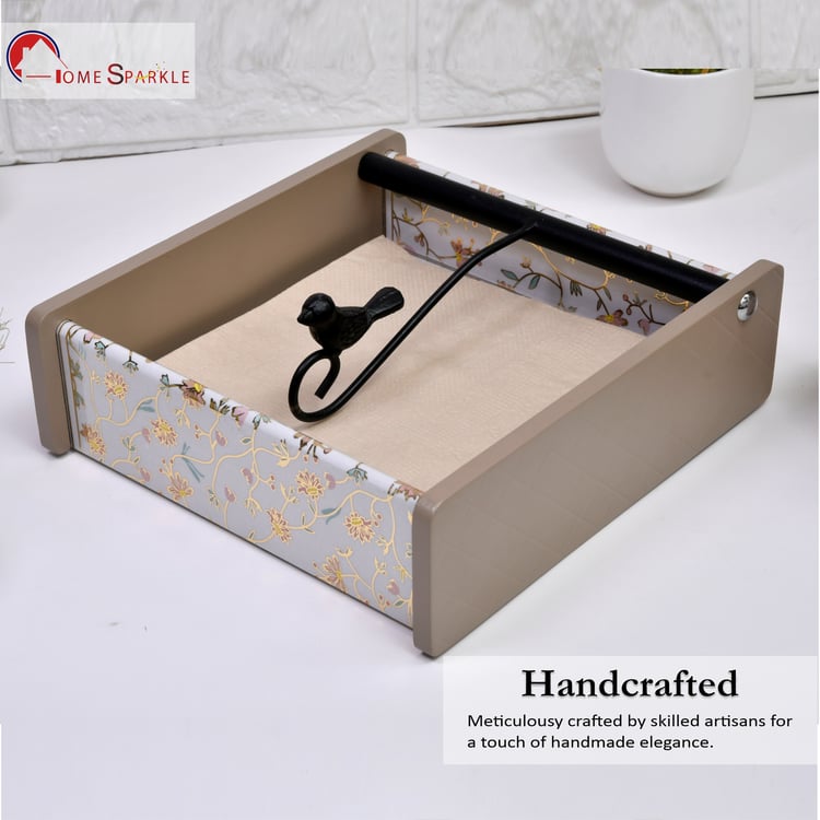 HOME SPARKLE Wooden Printed Napkin Holder