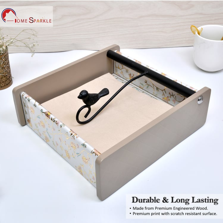 HOME SPARKLE Wooden Printed Napkin Holder