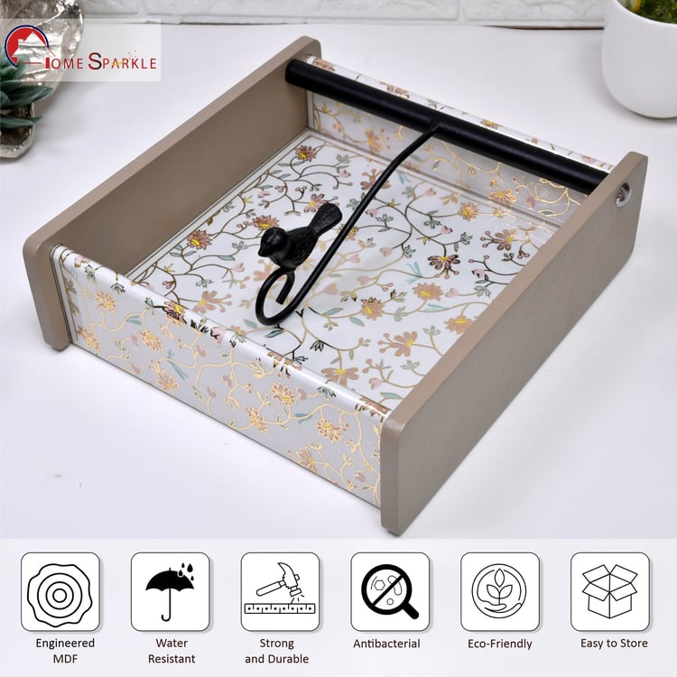 HOME SPARKLE Wooden Printed Napkin Holder