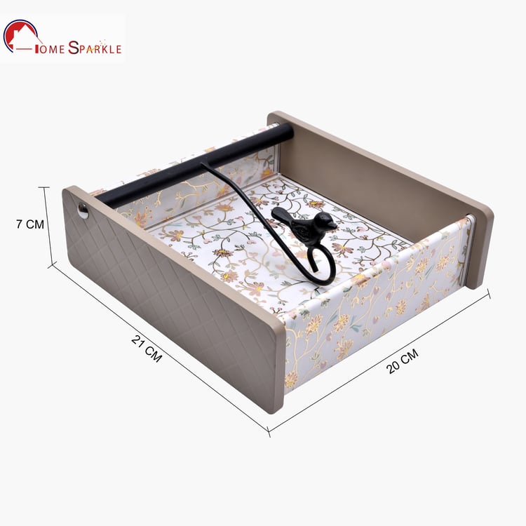 HOME SPARKLE Wooden Printed Napkin Holder