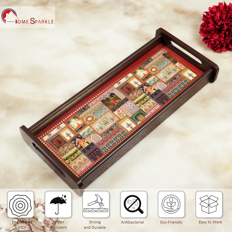 HOME SPARKLE Wooden Serving Tray - 33x14x5cm