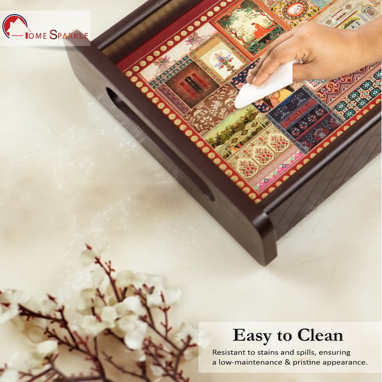 HOME SPARKLE Wooden Serving Tray - 33x14x5cm