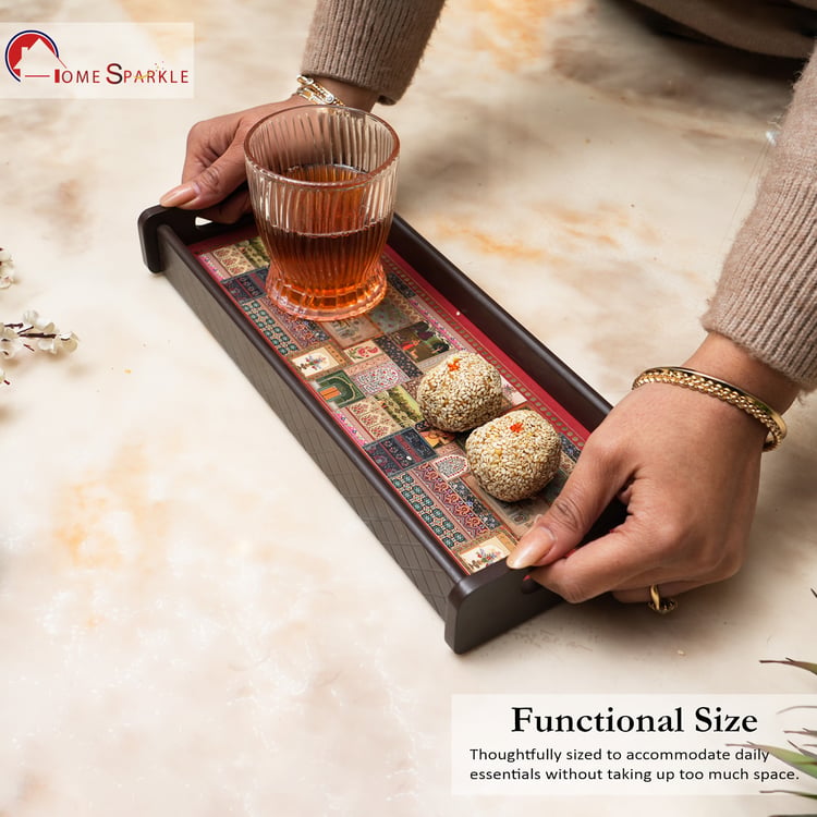 HOME SPARKLE Wooden Serving Tray - 33x14x5cm