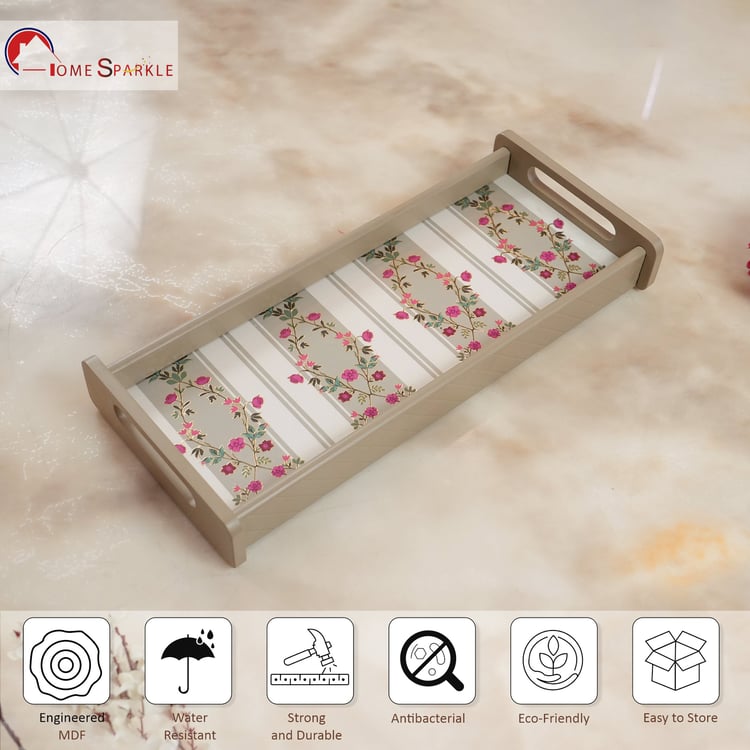 HOME SPARKLE Wooden Serving Tray - 33x14x5cm