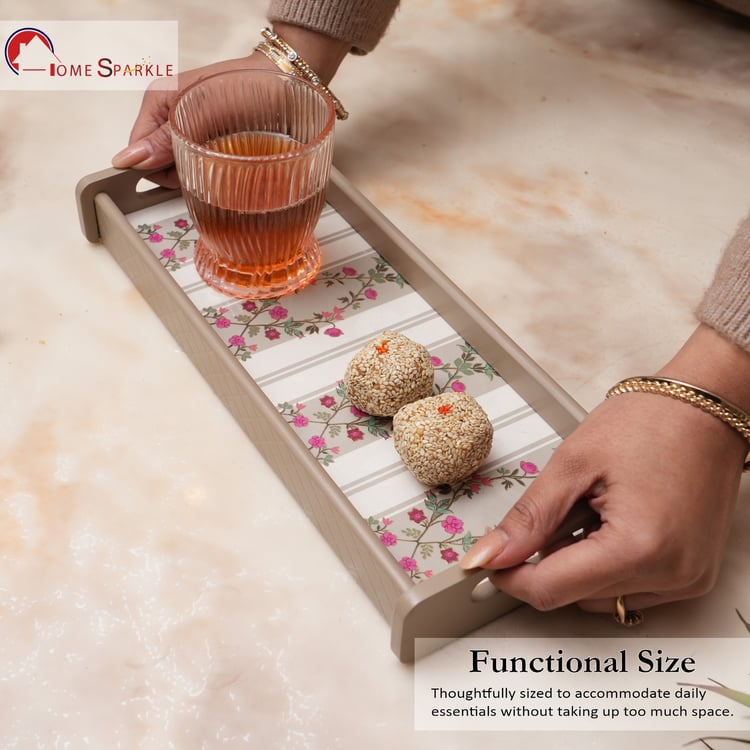 HOME SPARKLE Wooden Serving Tray - 33x14x5cm