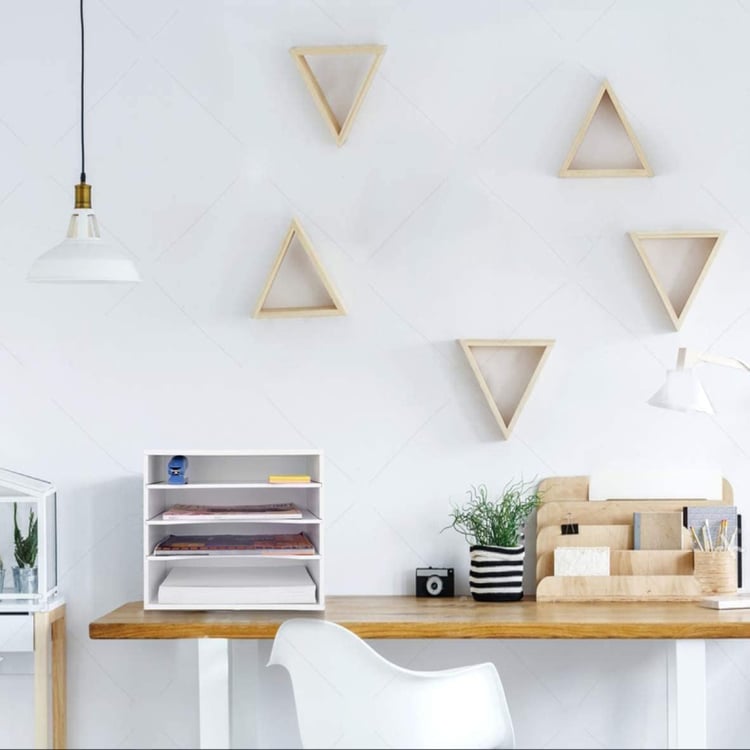 HOME SPARKLE Wooden Desktop Organiser