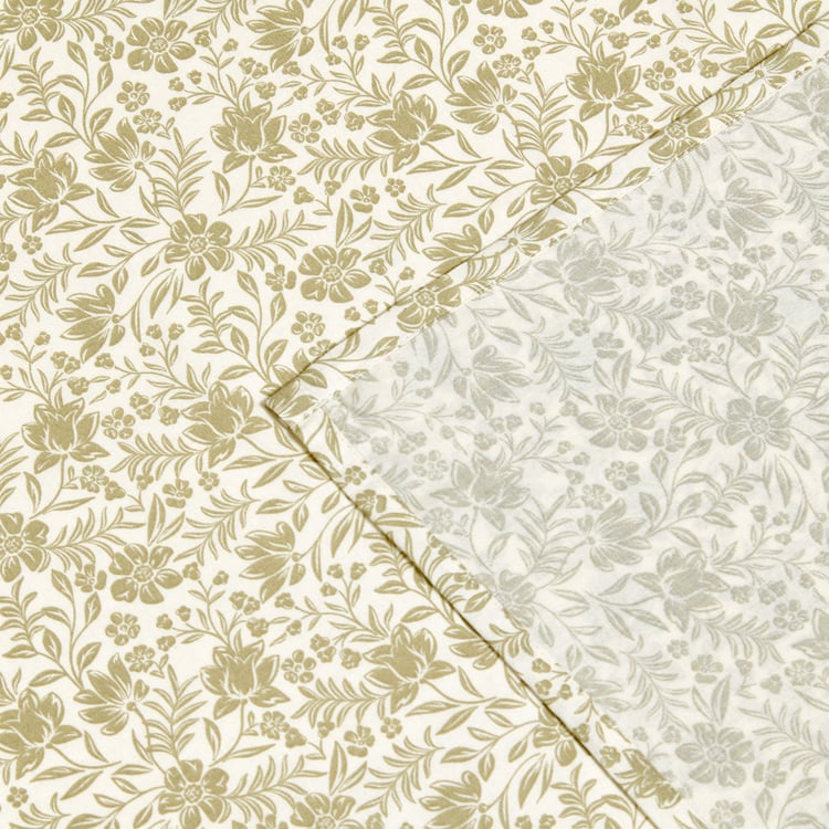 Ezra Cotton 144TC Floral Print 3Pcs King Fitted Bedsheet Set