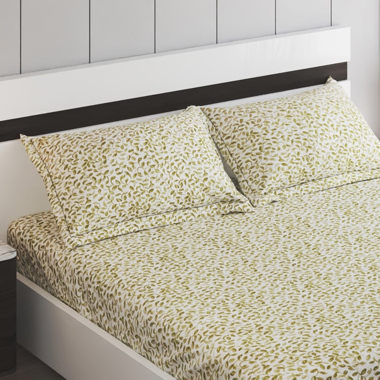 Ezra Cotton 144TC Printed 3Pcs King Fitted Bedsheet Set