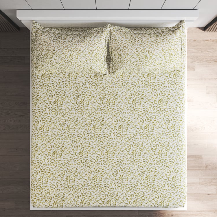 Ezra Cotton 144TC Printed 3Pcs King Fitted Bedsheet Set