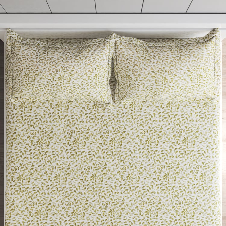 Ezra Cotton 144TC Printed 3Pcs King Fitted Bedsheet Set