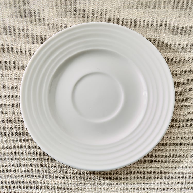 Marshmallow Meandro Bone China Cup and Saucer - 90ml