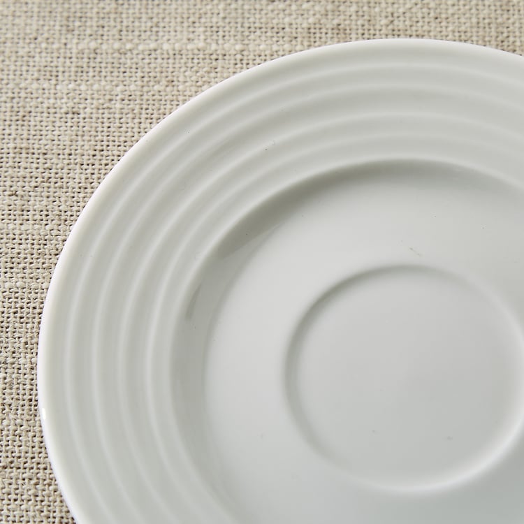 Marshmallow Meandro Bone China Cup and Saucer - 90ml