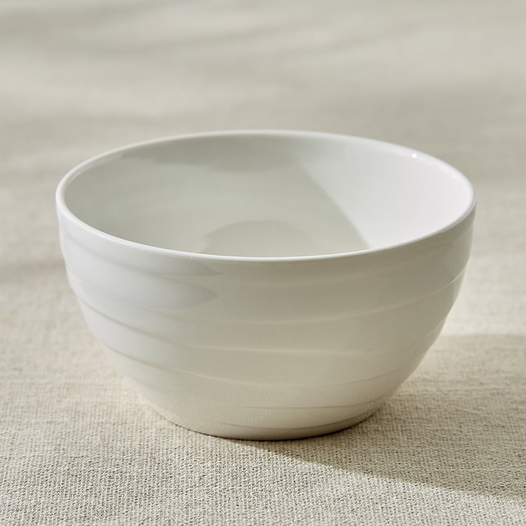 Marshmallow Meandro Bone China Katori - 340ml