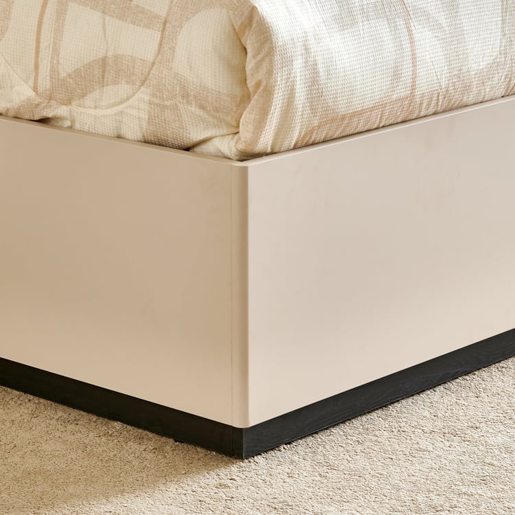 Saga Eclipse King Bed with Hydraulic Storage - Cream