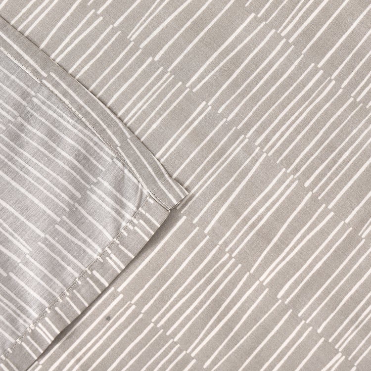 Nesta Cotton 180TC Striped 3Pcs Super King Bedsheet Set