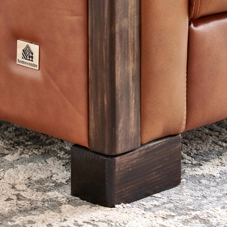 Colmar Half Leather 1-Seater Sofa - Tan