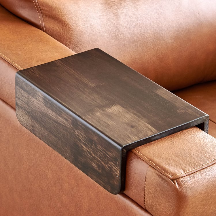 Colmar Half Leather 1-Seater Sofa - Tan