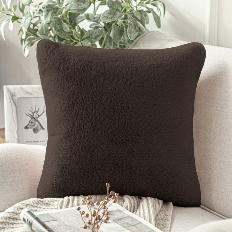 LUXE HOME Set of 2 Fuzzy Cushion Covers - 40x40cm