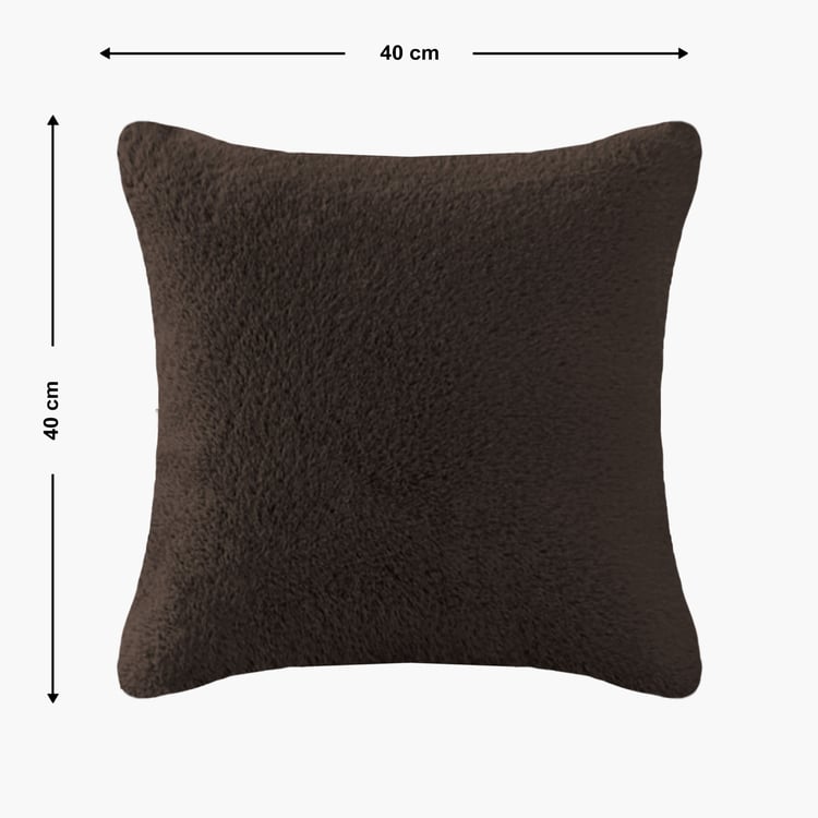 LUXE HOME Set of 2 Fuzzy Cushion Covers - 40x40cm