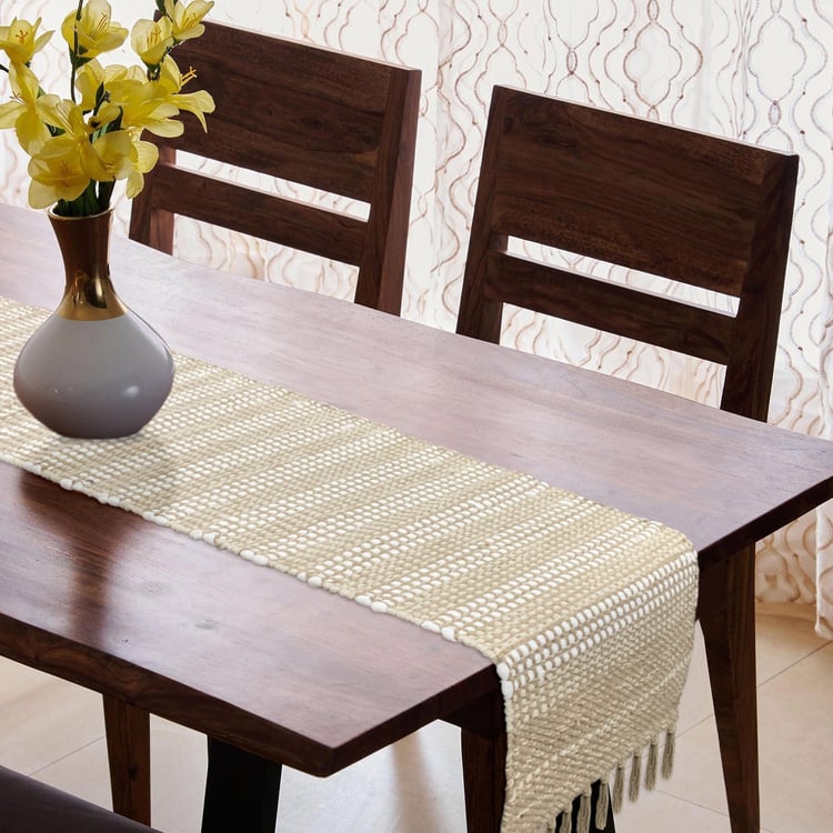 LUXE HOME Woven Table Runner