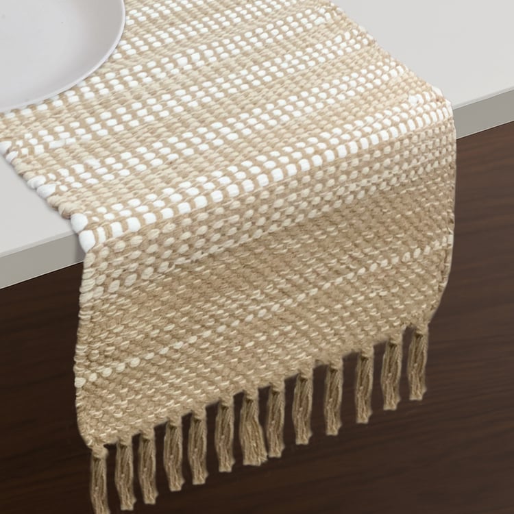 LUXE HOME Woven Table Runner