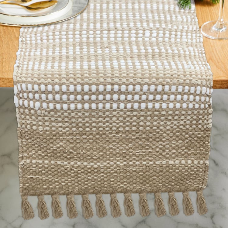 LUXE HOME Woven Table Runner