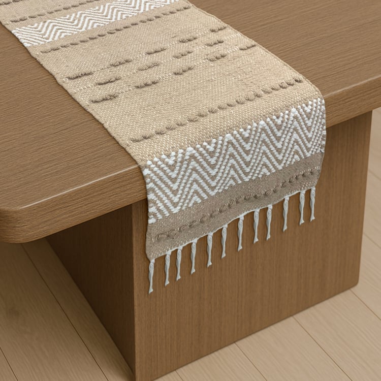 LUXE HOME Woven Table Runner