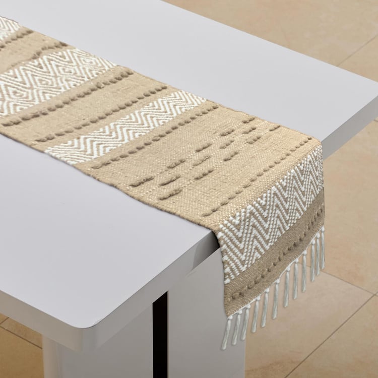 LUXE HOME Woven Table Runner