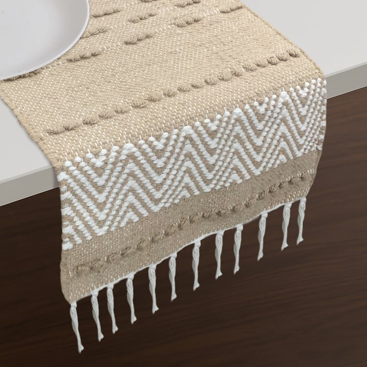 LUXE HOME Woven Table Runner
