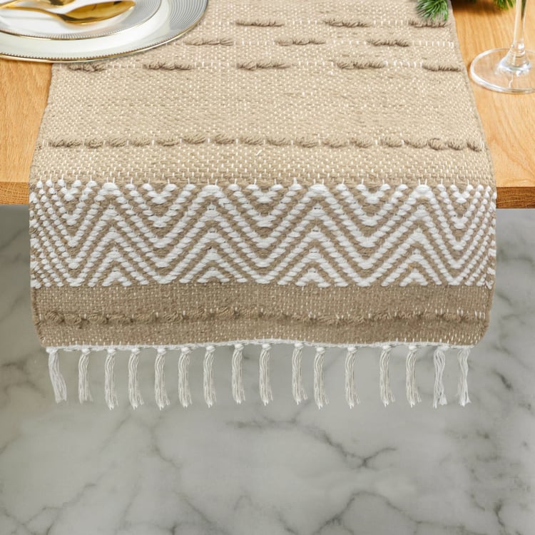 LUXE HOME Woven Table Runner