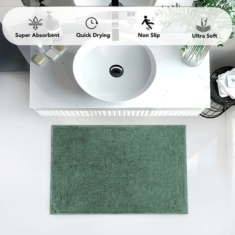 LUXE HOME International Microfiber Anti-Slip Bath Mat - 60x40cm